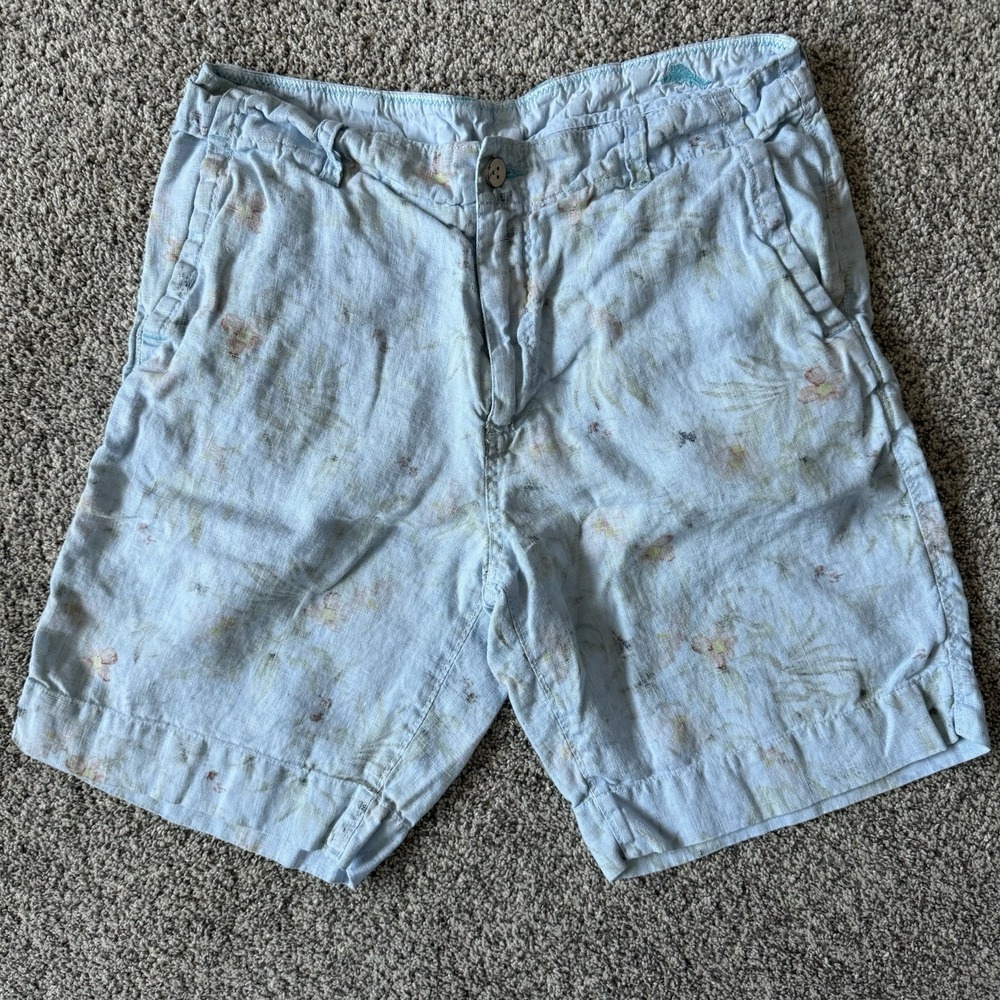 TOMMY‎ BAHAMA Relax Size 34 'First Class Floral' Linen Tropical Floral Shorts